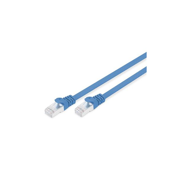 DK-1644-A-F-010/B - CAT 6A U-FTP Patchkabel, Cu, PVC AWG 30/7,  1 m Blau