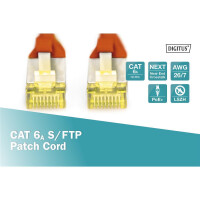 DK-1644-A-010/R - CAT 6A S-FTP Patchkabel, Cu, LSZH AWG 26/7,  1 m,  Rot