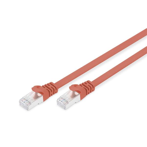 DK-1644-A-F-010/R - CAT 6A U-FTP Patchkabel, Cu, PVC AWG 30/7,  1 m Rot