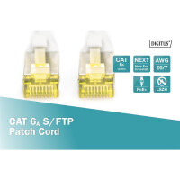 DK-1644-A-0025 - CAT 6A S-FTP Patchkabel, Cu, LSZH AWG 26/7,  0,25 m,  Grau