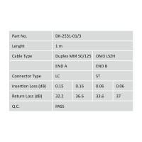 DIGITUS DK-2531-01/3 - LWL Patchkabel, Duplex, LC zu ST MM OM3 50/125 µ, 1 m