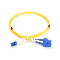 DIGITUS DK-2932-01 - LWL Patchkabel, Duplex, LC zu SC SM OS2 09/125 µ, 1 m