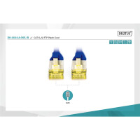 DK-1644-A-005/B - CAT 6A S-FTP Patchkabel, Cu, LSZH AWG 26/7,  0,5 m,  Blau