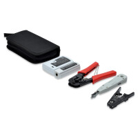 DIGITUS DN-94022 - Netzwerk Werkzeugset, LAN Tester, Crimpzange, Schneid.&Abisol. Werkz., LSA, Werkzeug, Bag