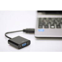 DIGITUS DA-70461 - HDMI auf VGA Konverter Adapter Typ A - VGA (D-Sub) connector, 3,5mm audio jack