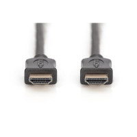 DIGITUS AK-330107-020-S - HDMI High Speed Anschlusskabel, Typ A St/St, 2.0m, Ultra HD 60p, gold, sw