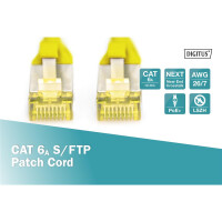 DK-1644-A-100/Y - CAT 6A S-FTP Patchkabel, Cu, LSZH AWG 26/7,  10 m,  Gelb