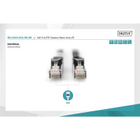 DK-1644-010/BL-OD - CAT 6 S-FTP Outdoor Patchkabel, Cu,...