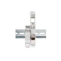 DIGITUS AN-25187 - Hutschienen Adapter für 1x Keystone Modul, IP20 Beschriftungsfeld und Staubschutz, für DN-93617