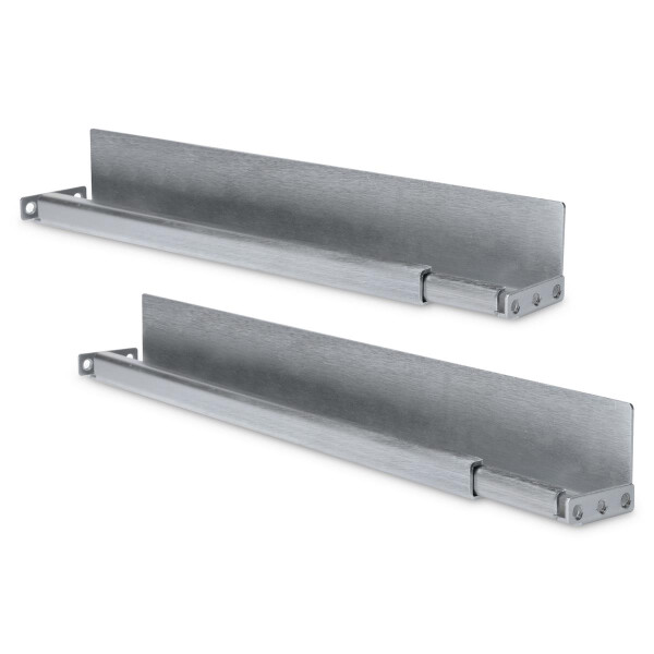 DIGITUS DN-19-GS-NW - L-Form Gleitschiene, für 600-800 mm tiefe Schränke tiefenverstellbar von 350-600 mm, Set mit 2 Stück