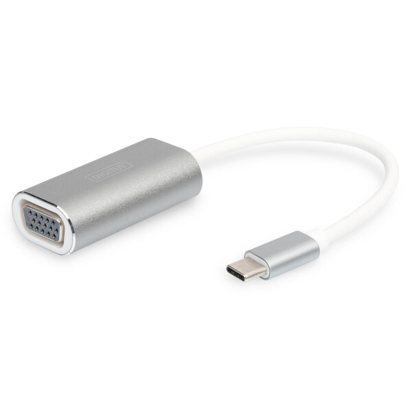 DIGITUS DA-70837 - pe-C 1080p VGA Adapter, 20cm Kabellänge Aluminium Gehäuse,