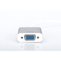 DIGITUS DA-70837 - pe-C 1080p VGA Adapter, 20cm Kabellänge Aluminium Gehäuse,