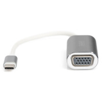 DIGITUS DA-70837 - pe-C 1080p VGA Adapter, 20cm Kabellänge Aluminium Gehäuse,