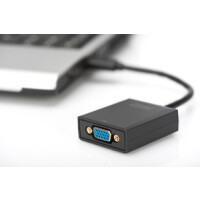 DIGITUS DA-70840 - USB 3.0 auf VGA Adapter, 1080p Eingang USB, Ausgang VGA