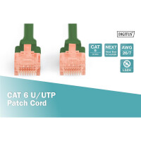 DIGITUS DK-1617-010/G - CAT 6 U-UTP Patchkabel, Cu, LSZH AWG 26/7, Länge 1 m, Farbe Grün