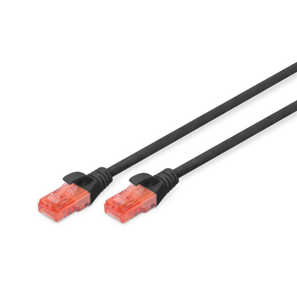 DIGITUS DK-1617-020/BL - CAT 6 U-UTP Patchkabel, Cu, LSZH AWG 26/7, Länge 2 m, Farbe Schwarz