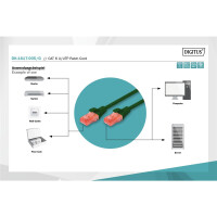 DIGITUS DK-1617-005/G - CAT 6 U-UTP Patchkabel, Cu, LSZH AWG 26/7, Länge 0,50 m, Farbe Grün