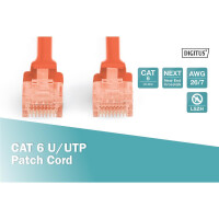DIGITUS DK-1617-005/R - CAT 6 U-UTP Patchkabel, Cu, LSZH AWG 26/7, Länge 0,50 m, Farbe Rot