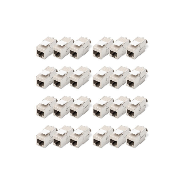 DIGITUS DN-93615-24 - CAT6A Keystone Jack, geschirmt,Re-embedded werkzeugf. Montage, Set 24 Stk