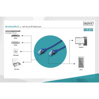 DIGITUS DK-1512-005/B - CAT 5e U-UTP Patchkabel, PVC AWG 26/7, Länge 0,5 m, Blau