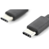 DIGITUS AK-300138-018-S - USB Type-C Anschlusskabel, Type-C - C St/St, 1.8m, 3A, 480MB, 2.0 Version, sw