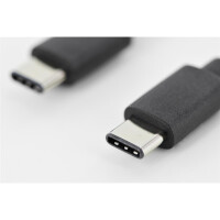 DIGITUS AK-300138-018-S - USB Type-C Anschlusskabel, Type-C - C St/St, 1.8m, 3A, 480MB, 2.0 Version, sw