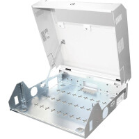 DIGITUS DN-19-04U-PB - Wandgehäuse, SOHO, Slim, 145x525x475 mm 3HE rotierbar, 2HE fix, Farbe grau ( RAL 7035)