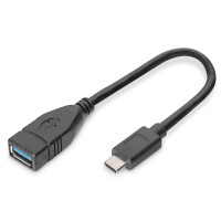 DIGITUS AK-300315-001-S - USB Typ-C Adapterkabel, OTG,...