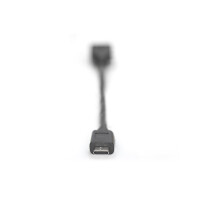 DIGITUS AK-300315-001-S - USB Typ-C Adapterkabel, OTG, Type-C - A St/Bu, 0,15m, 3A, 5GB, 3.0 Version, sw