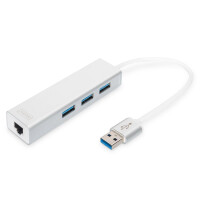 DIGITUS DA-70250-1 - USB 3.0, 3-Port HUB & Gigabit...