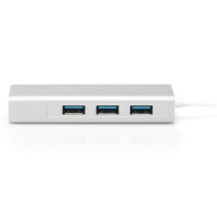 DIGITUS DA-70255 - 3 Port USB 3.0 Type-C Hub mit Gigabit Ethernet 3xUSB A/F,1xUSB A/M,1xRJ45 LAN, Win/Mac OS