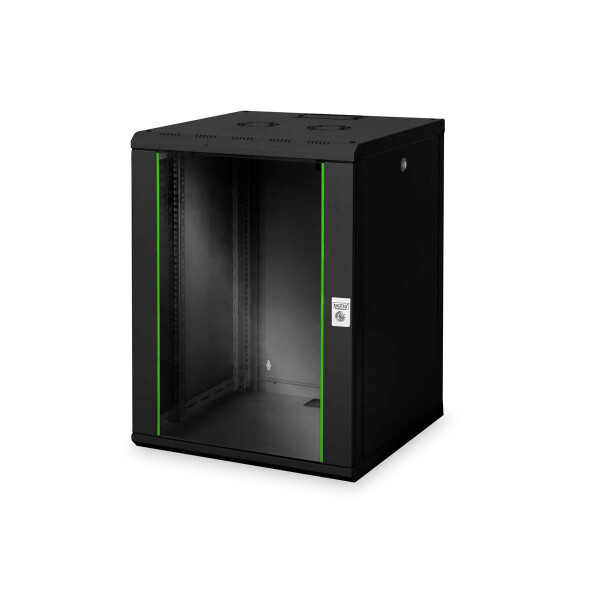 DIGITUS DN-19-16U-6/6-SW - 16HE Wandgehäuse, Unique 820x600x600 mm, Farbe Schwarz (RAL 9005)