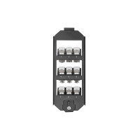 DIGITUS AN-25179 - Bodentank-Halter 3-fach für 9x Keystone Module Geeignet für OBO-Ackermann GES9