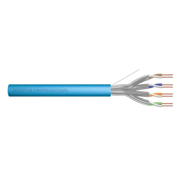 DIGITUS DK-1623-A-VH-5 - CAT 6A U-FTP Installationskabel, 500 MHz Eca (EN 50575), AWG 23/1, 500 m Trommel, Sx, Blau