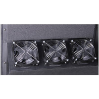 DIGITUS DN-19-17U-SO-M - 17HE SOUNDproof Schrank, 1000x750x1130 mm Holzdekor Ahorn, schwarz (RAL 9005)