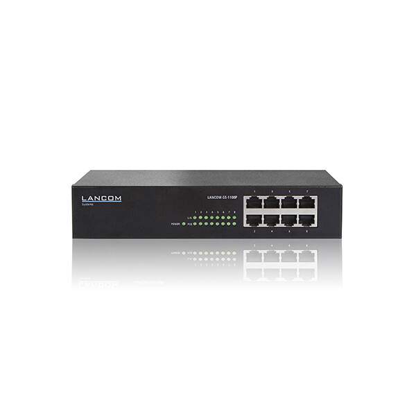 Lancom GS-1108P - Unmanaged - Gigabit Ethernet (10/100/1000) - Vollduplex - Power over Ethernet (PoE) - Rack-Einbau