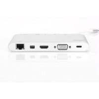 DIGITUS DA-70861 - Universal Docking Station, USB-C, 11 Ports 3x Video,1x USB-C, 3x USB3.0, RJ45, 2x Kartenleser