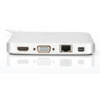 DIGITUS DA-70863 - Universal Docking Station, USB-C, 11 Ports 3x Video,1x USB-C, 3x USB3.0, RJ45, 2x Kartenleser