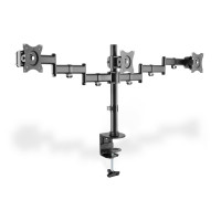 DIGITUS DA-90362 - Triplemonitor Tisch-Klemmhalterung, 15-27",schwarz max Bel. 3x8Kg,VESA max100x100