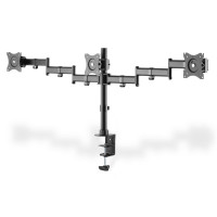 DIGITUS DA-90362 - Triplemonitor Tisch-Klemmhalterung, 15-27",schwarz max Bel. 3x8Kg,VESA max100x100