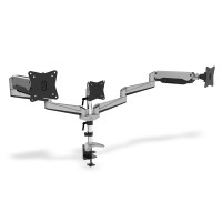DIGITUS DA-90363 - Dreifachmonitor-Halter, 15-27", silver max Belastbarkeit 6kg, max VESA 100x100
