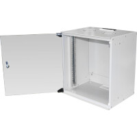DIGITUS DN-19-12U-S-1 - 12HE Wandgehäuse, SOHO, unmontiert 595x540x400 mm, Glastür,grau