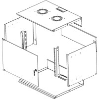 DIGITUS DN-19-12U-S-1 - 12HE Wandgehäuse, SOHO, unmontiert 595x540x400 mm, Glastür,grau