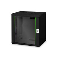 DIGITUS DN-19-12U-SW - 12HE Wandgehäuse, Unique 643x600x450 mm, Farbe Schwarz (RAL 9005)