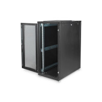 DIGITUS DN-19-SRV-26U-B-1 - 26HE Serverschrank, Unique, 1340x600x1000 mm perforierte Stahltüren, Farbe schwarz (RAL 9005)