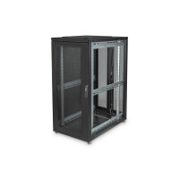 DIGITUS DN-19-SRV-26U-B-1 - 26HE Serverschrank, Unique, 1340x600x1000 mm perforierte Stahltüren, Farbe schwarz (RAL 9005)