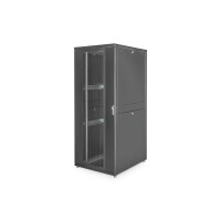 DIGITUS DN-19-SRV-42U-8-B - 42HE Serverschrank, Unique, 2050x800x1000 mm perforierte Stahltür, Fabre schwarz (RAL 9005)