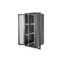 DIGITUS DN-19-SRV-42U-8-B - 42HE Serverschrank, Unique, 2050x800x1000 mm perforierte Stahltür, Fabre schwarz (RAL 9005)