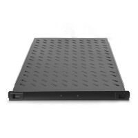 DIGITUS DN-19-TRAY-2-1000-SW - 1HE ausziehb. Fachboden für 1000 mm tiefe Schränke 44x483x720 mm, bis 65 kg, schwarz (RAL 9005)
