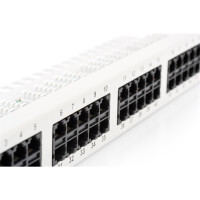 DIGITUS DN-91350-1 - CAT 3 ISDN Patch Panel, ungeschirmt, 50-Port RJ45, 8P4C, LSA, 1HE, Rack Mount, grau, 482x44x109
